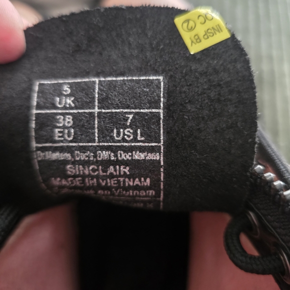 Dr. Martens Pink Ankle Boots with Black Accents - Picture 4 of 4